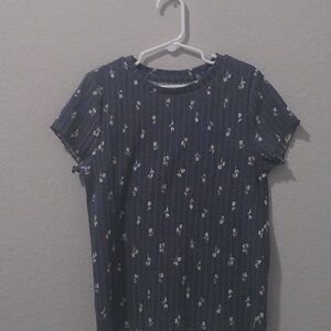 Floral Blue Top